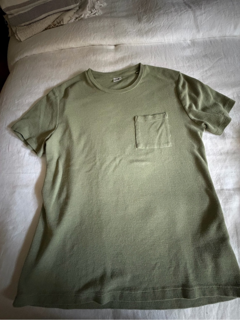 NN07 Men's Sage Green Pocket Tee - Classic Crew Neck Short Sleeve